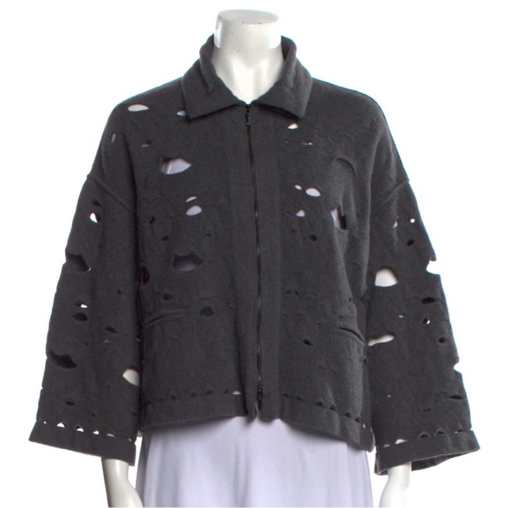 Chanel distressed 2014 runway jacket